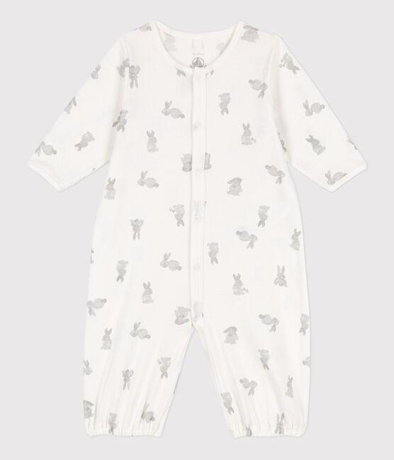 Cotton Jumpsuit/Sleeping Bag MARSHMALLOW white/GRIS grey
