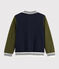 Boys' Baseball Jacket SMOKING blue/MILITARY green