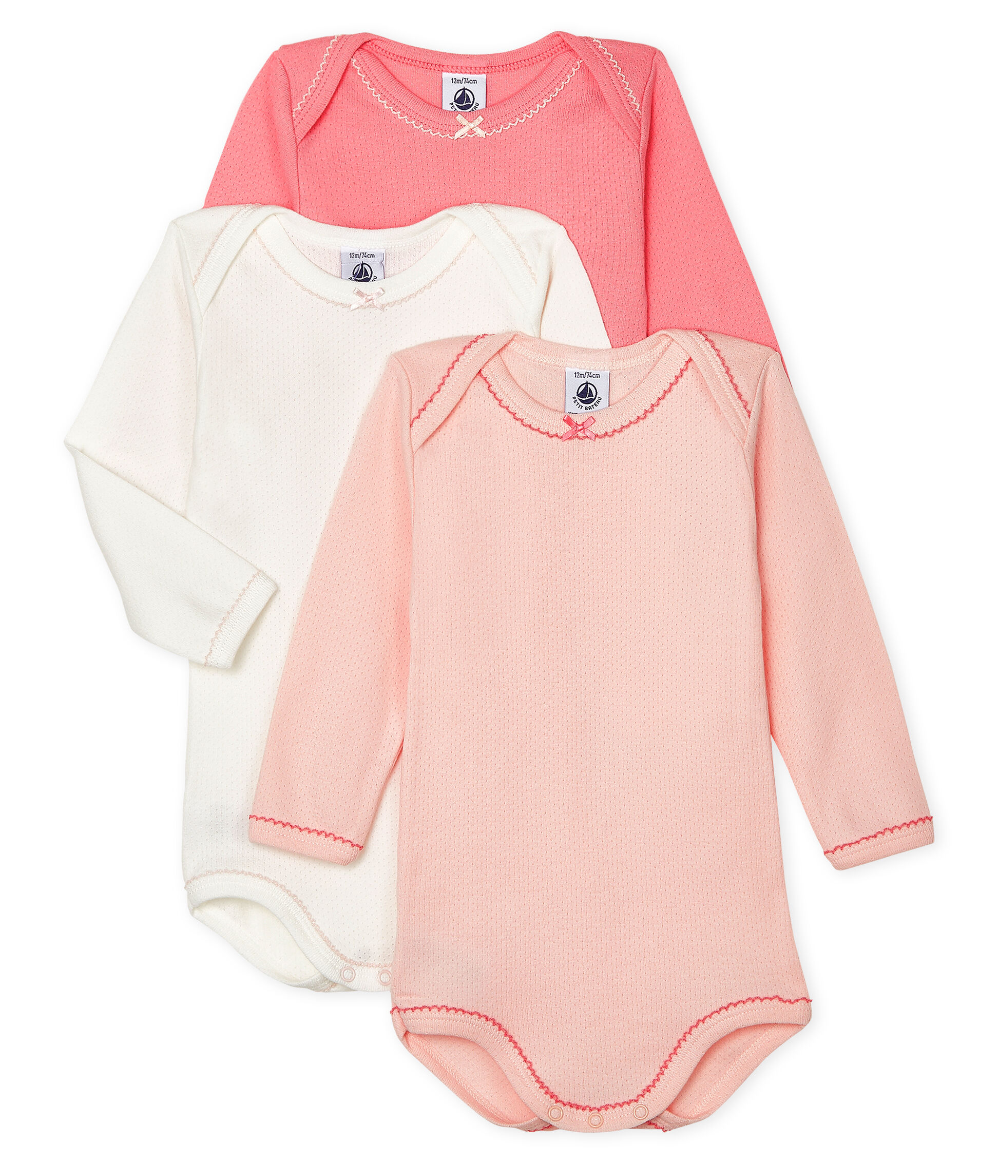 petit bateau long sleeve bodysuit