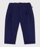 Babies' plain twill trousers SOIR blue