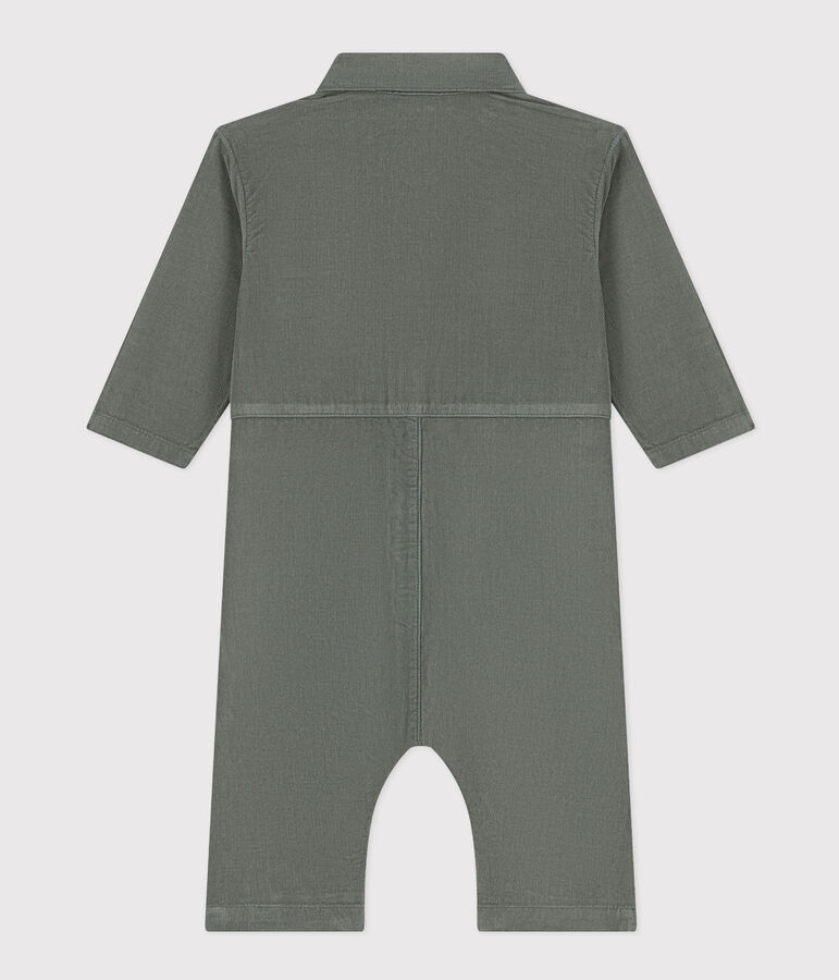 Babies' Fine Velour Jumpsuit green