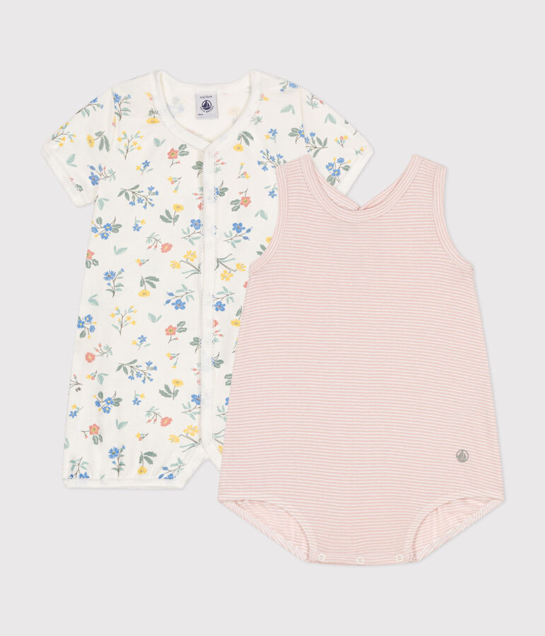 Babies' Cotton Playsuits - 2-Pack multicolor