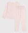 Girls' Starry Cotton Pyjamas MARSHMALLOW white/STOP