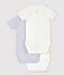 Babies' Short-Sleeved Wrapover Organic Cotton Bodysuits - 3-Pack variante 1