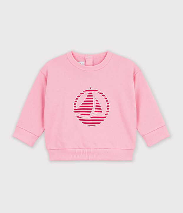 Babies' plain cotton sweatshirt with a printed logo CHARMI