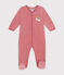 Babies' velour pyjamas ROSEWOOD pink