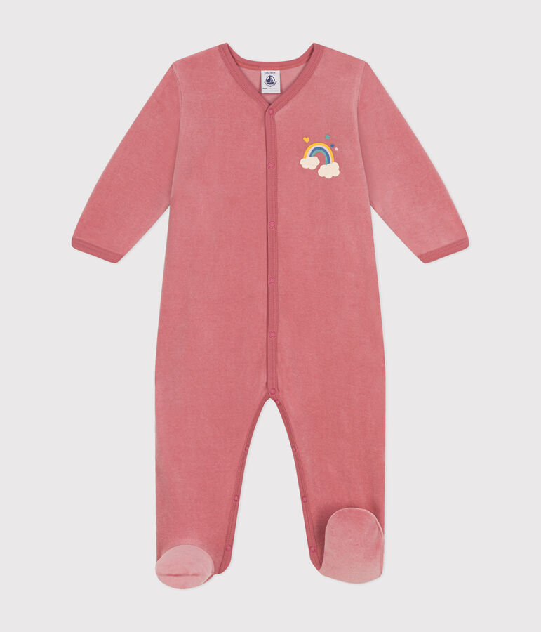 Babies' velour pyjamas pink