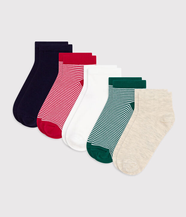 Children's stripy cotton socks - 5-Pack multicolor