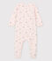 Babies' Princess Patterned Organic Cotton Velour Sleepsuit FLEUR pink/MULTICO white