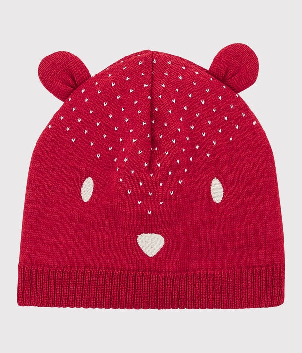 Babies' Knitted Hat red