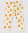 Baby boy's plain fleece trousers MARSHMALLOW white/BOUDOR yellow