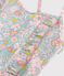 Children's one-piece floral swimsuit blue/multicolor