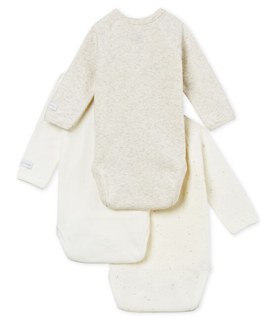 Unisex newborn baby long-sleeved bodysuit – 3-piece set variante 1