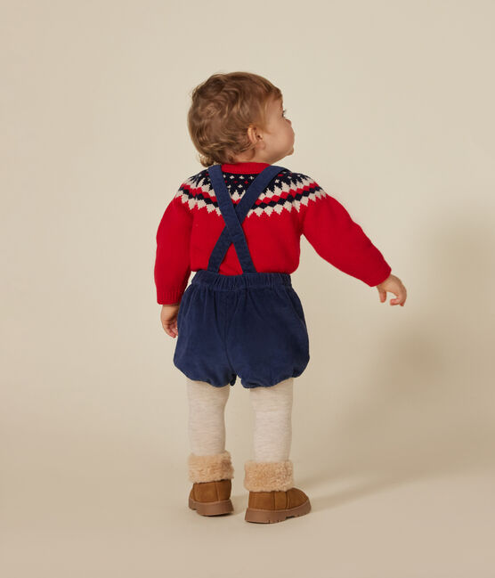 Babies' velvet shorts with straps CREPUSCULE