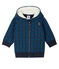 Baby Boys' Printed Fleece Sherpa Lined Hoody SMOKING blue/MULTICO white