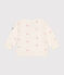 Babies' vintage boat printed cotton sweatshirt MILK red/POMPEI