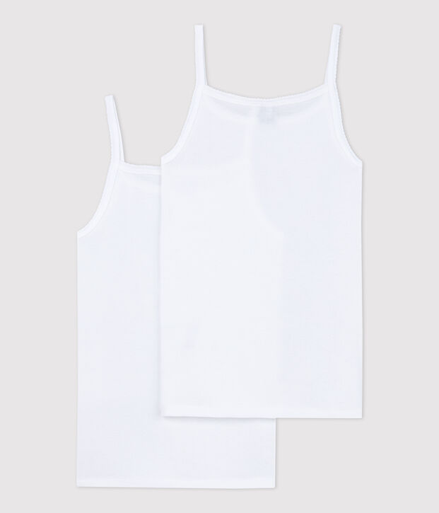 Girls' White Strappy Tops - 2-Pack multicolor