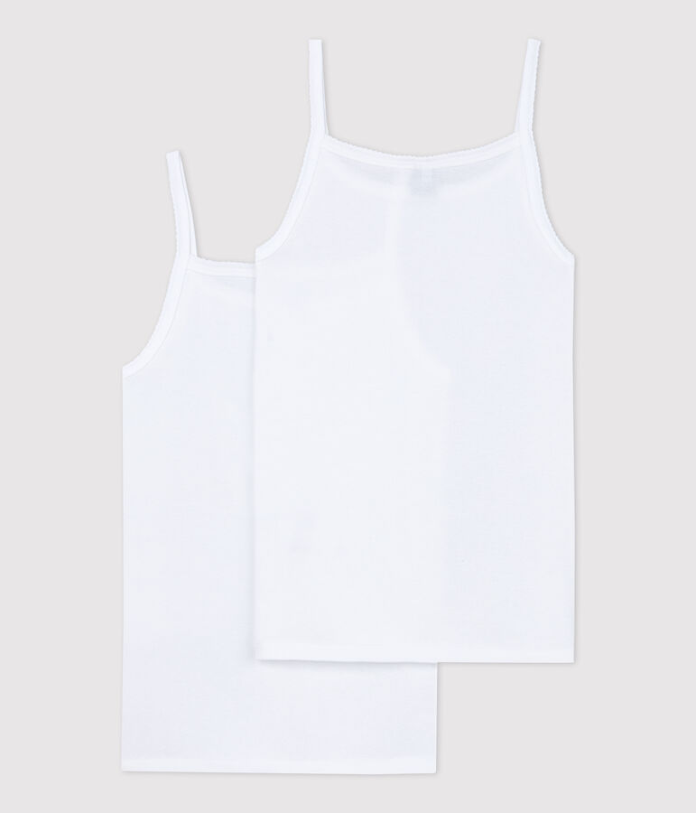 Girls' White Strappy Tops - 2-Pack multicolor