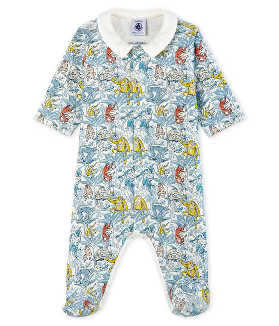 Baby Boys' Cotton Sleepsuit MARSHMALLOW white/MULTICO white