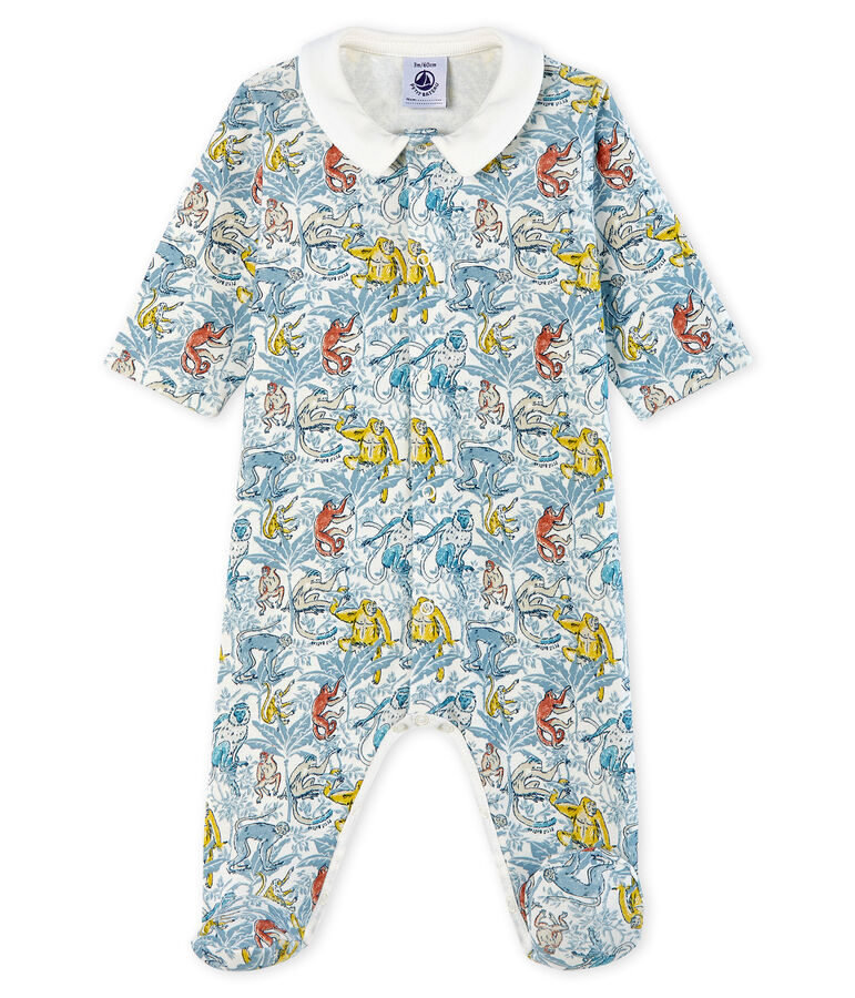 Baby Boys' Cotton Sleepsuit white/multicolor