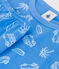 Children's short snug-fitting pyjamas in cotton with a van print BRASIER blue/MARSHMALLOW grey