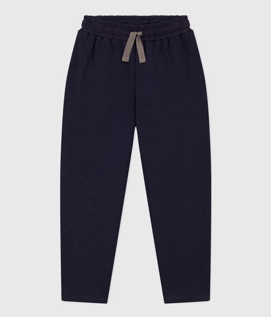 Unisex Quilted Tube Knit Trousers SMOKING blue