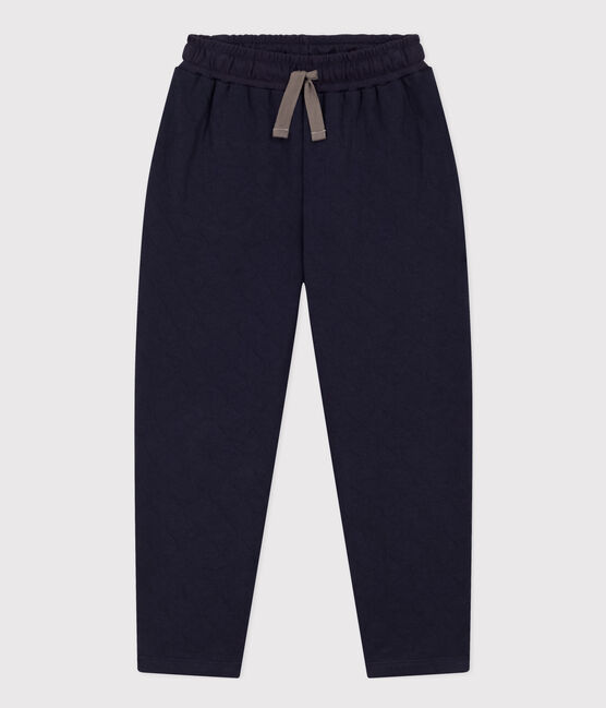 Unisex Quilted Tube Knit Trousers SMOKING blue