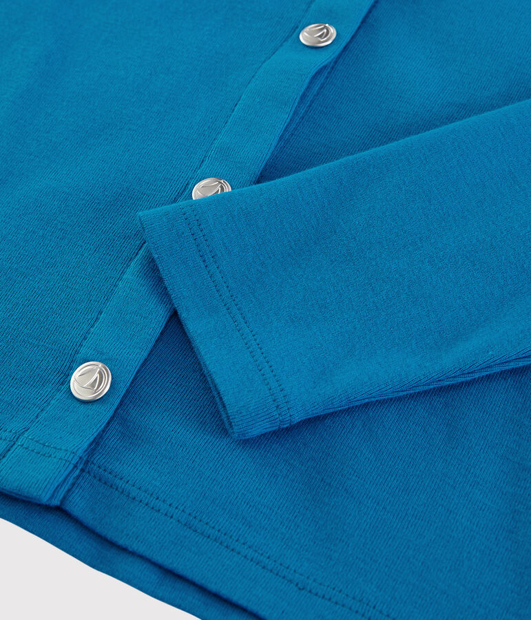 Girls' Cotton Cardigan MYKONOS blue