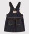 Baby girl's denim dungaree-dress JEAN blue
