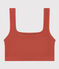 Women's Plain Cotton and Elastane Bra FAMEUX brown