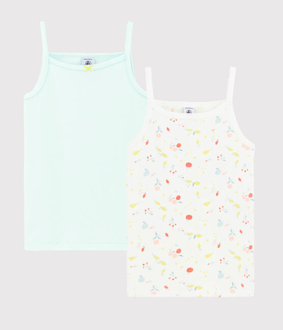 Girls' Fruit Print Organic Cotton Strappy Tops - 2-Pack variante 1