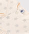 Rib knit star print dress for baby AVALANCHE beige/ARGENT