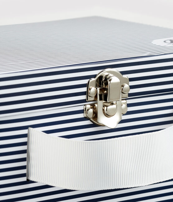 Baby's Stripy Print Vanity Case SMOKING blue/MARSHMALLOW white