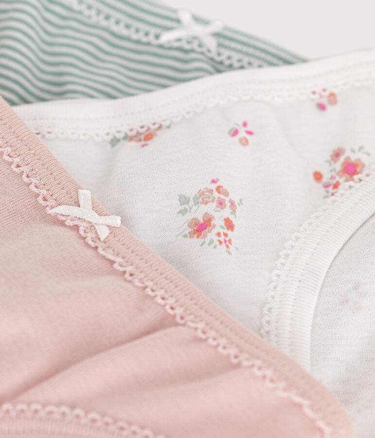Children's floral cotton briefs - 3-Pack multicolor