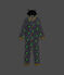 Unisex Glow in the Dark Leopard Cotton Pyjamas MARSHMALLOW white/MULTICO white