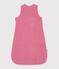 Babies' 3 TOG plain velour sleeping bag pink