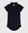 Babies' Short-Sleeved Cotton Bodysuit with Polo Shirt Collar SMOKING blue