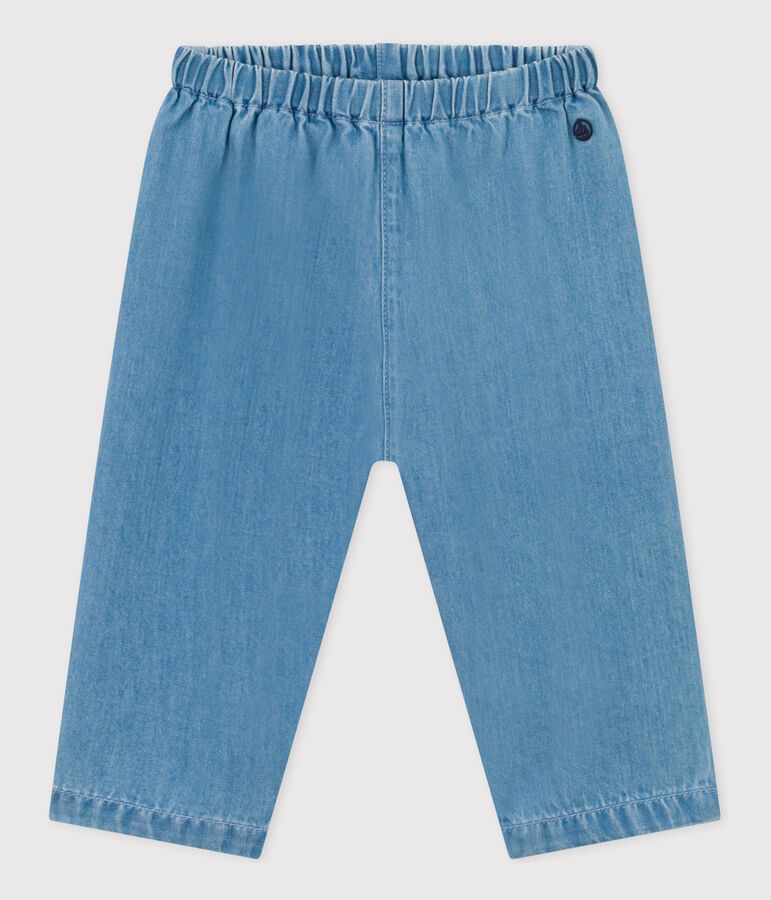 Babies' Organic Light Denim Trousers DENIM CLAIR blue