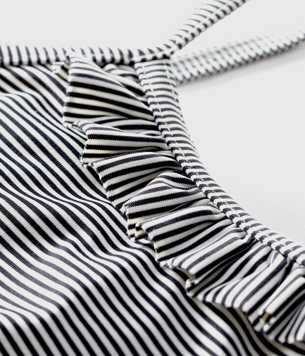 Babies' UPF 50+ Swimsuit blue/white