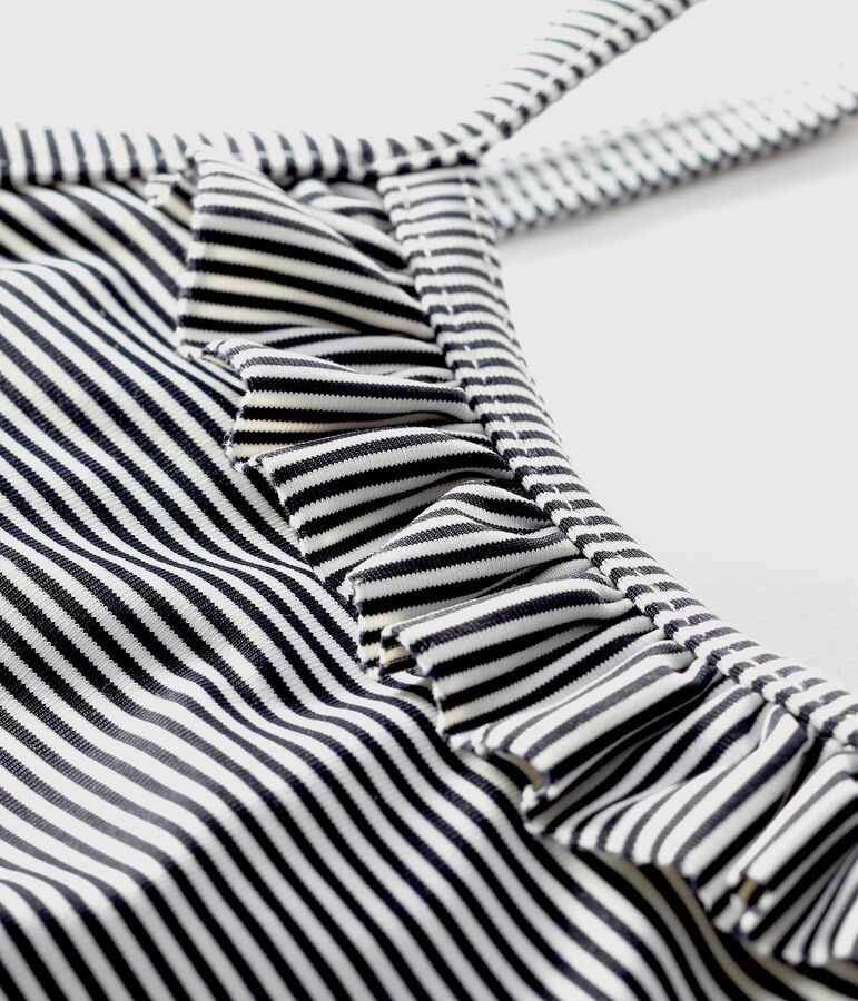 Babies' UPF 50+ Swimsuit ABYSSE blue/LAIT white