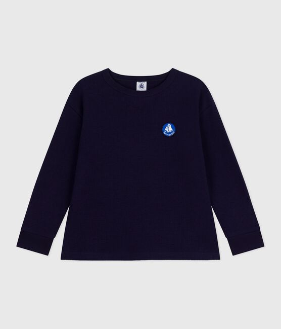 Children's long-sleeved plain cotton T-shirt SOIR