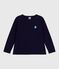 Children's long-sleeved plain cotton T-shirt SOIR