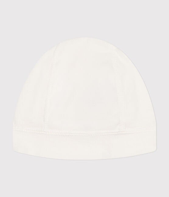 Newborn Babies' Rib Knit Bonnet MARSHMALLOW white