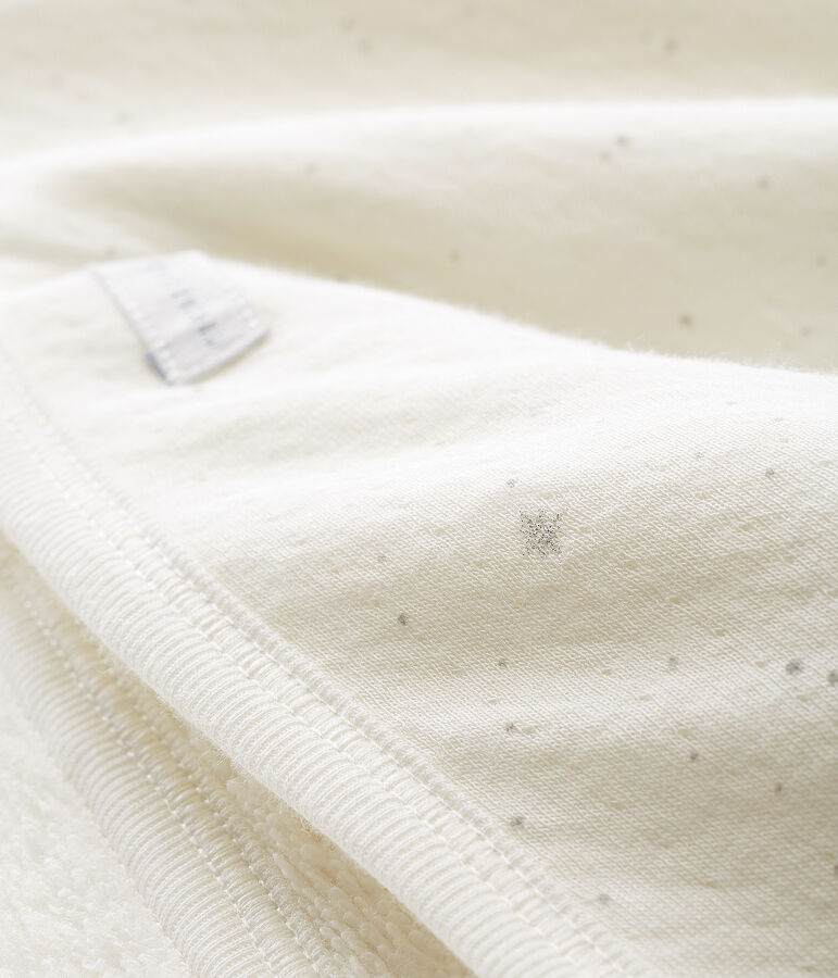 Unisex baby bath cape white