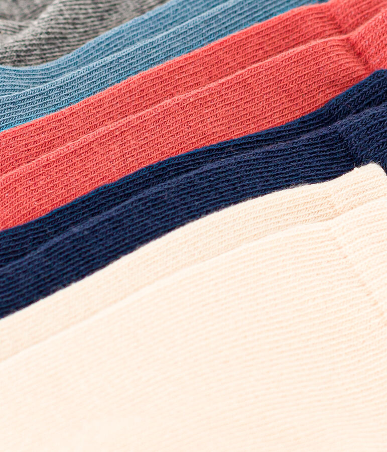 Children's Plain Unisex Socks - 5-Pack multicolor