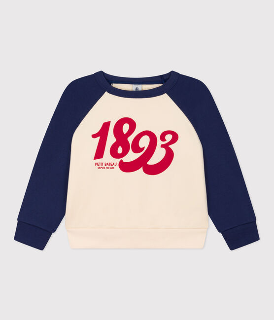 Children's Unisex Fleece Sweatshirt CHALOUPE blue/AVALANCHE white