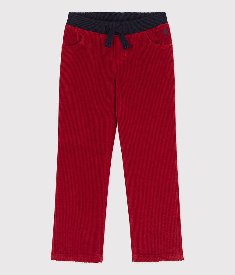 Boys' Regular Corduroy Trousers red