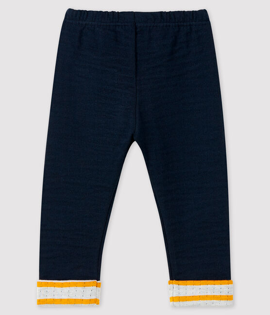 Baby boy's tubular knit trousers SMOKING blue