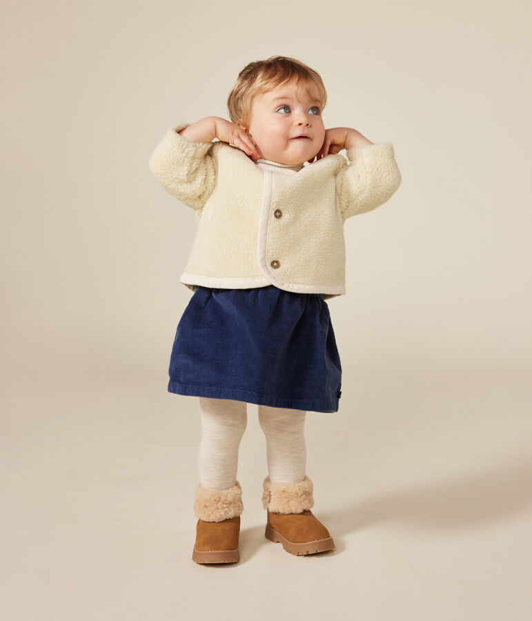 Babies' sherpa jacket Ecru