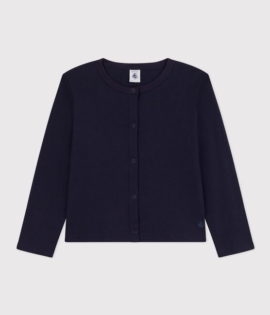 Girls' Cotton Cardigan SMOKING blue